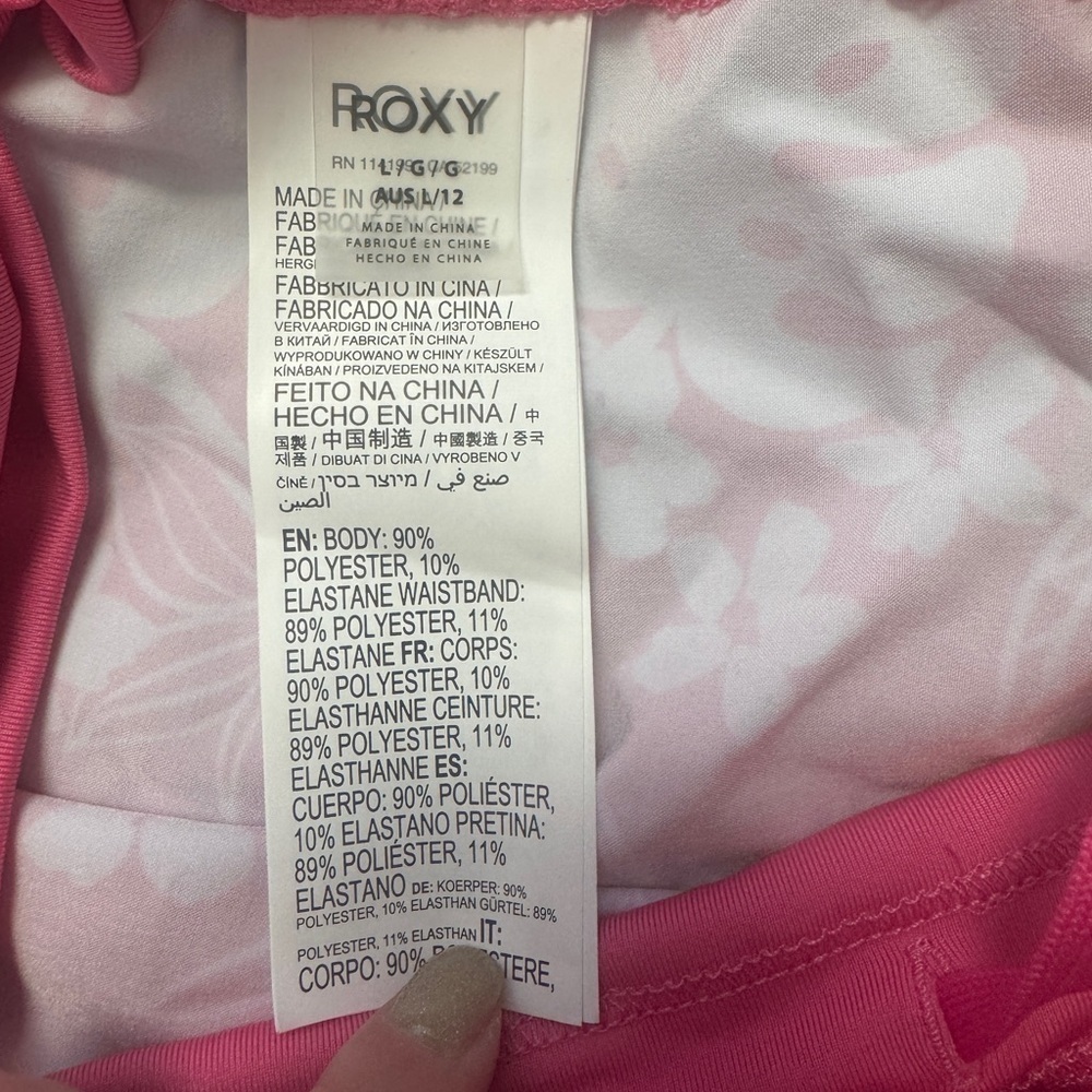 NWT Roxy Size Large Board Short Pink Hibiscus Print - Picture 5 of 5